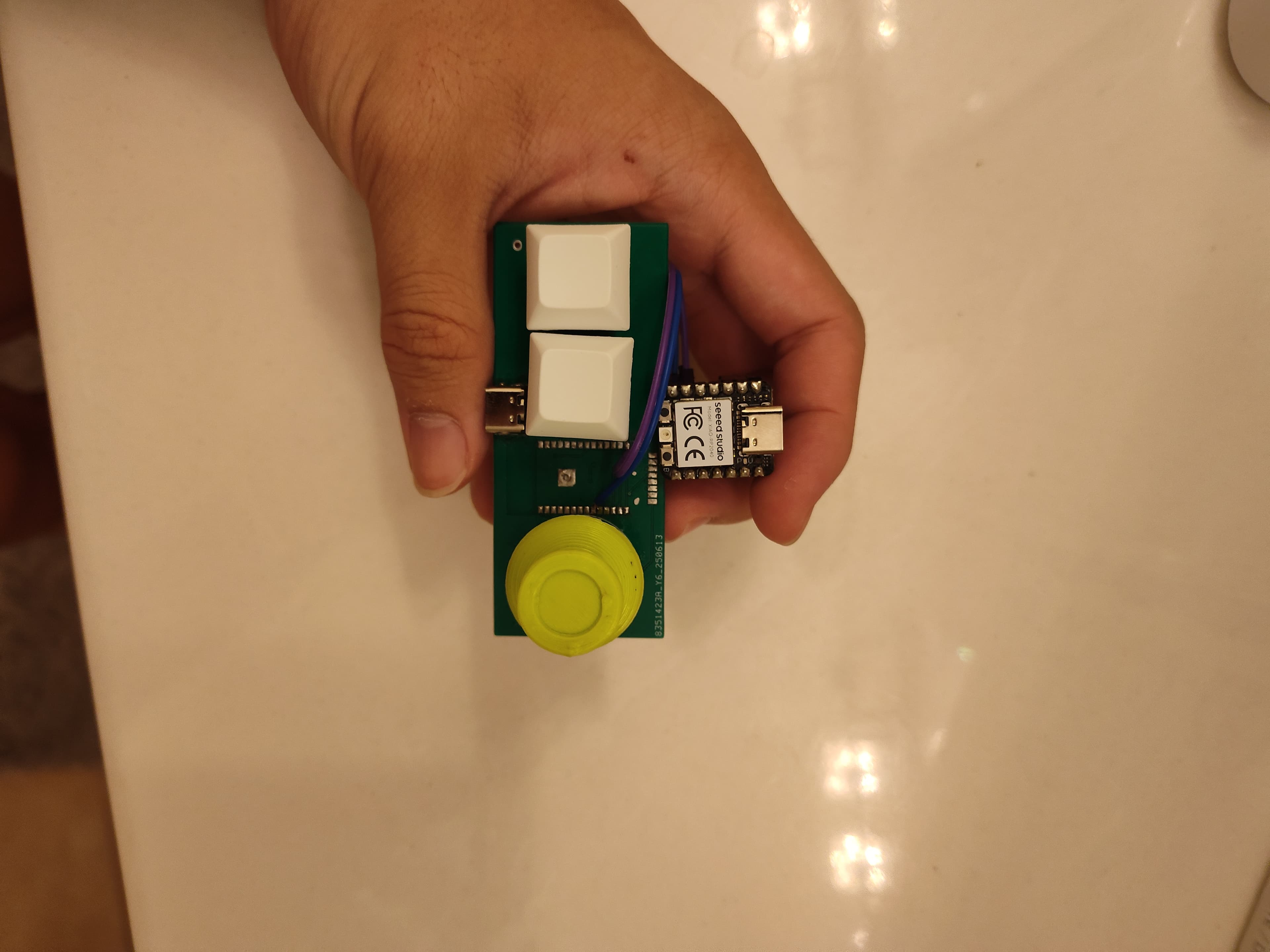 Custom 2-layer PCB with Hall effect sensors and LiPo charging circuit